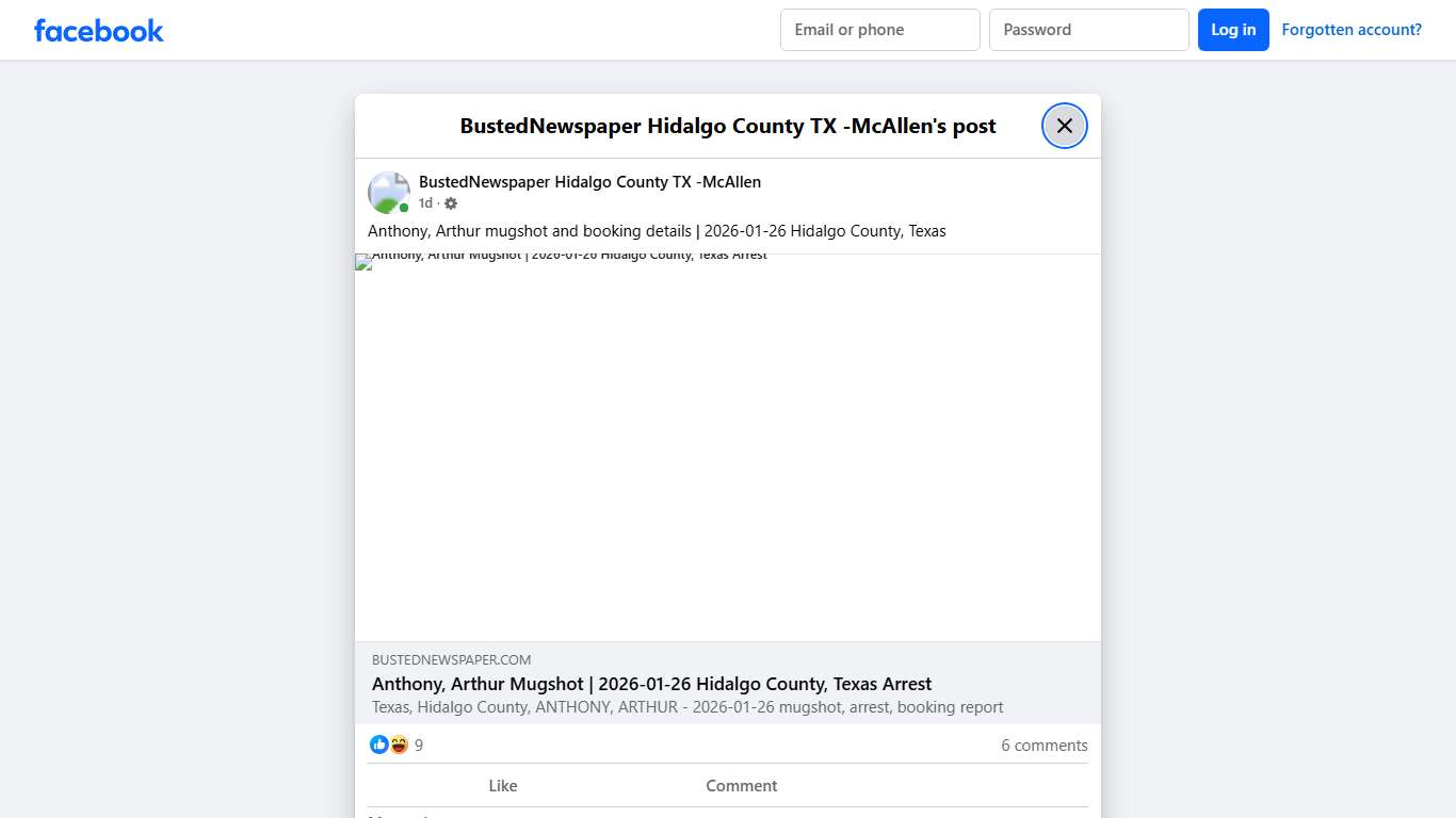 Anthony,... - BustedNewspaper Hidalgo County TX -McAllen Facebook